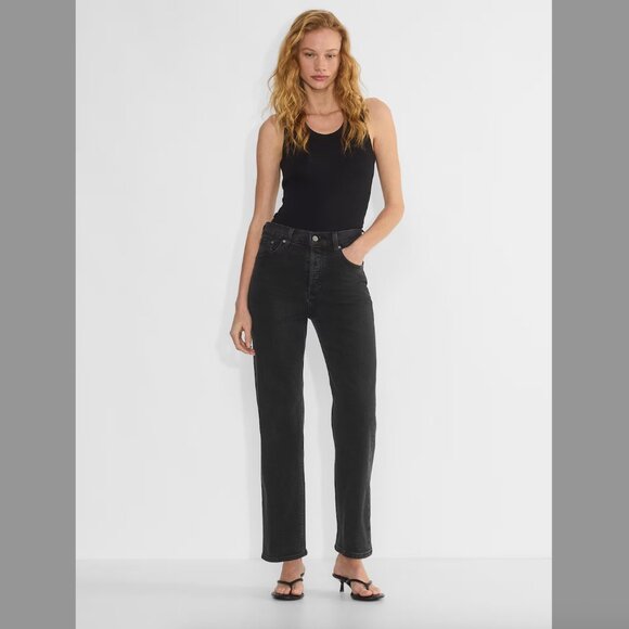 Denim Forum | The Arlo High Rise Straight Leg Jeans | Size 28/28L | Black - Picture 2 of 15